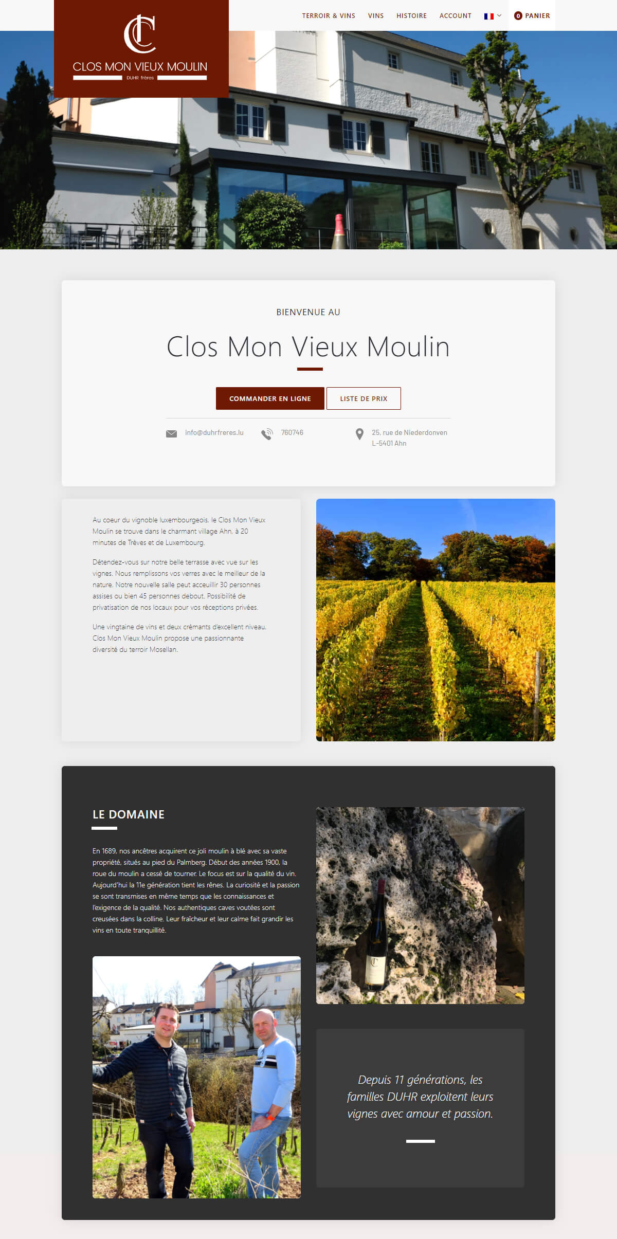 Duhr Frères - Clos Mon Vieux Moulin