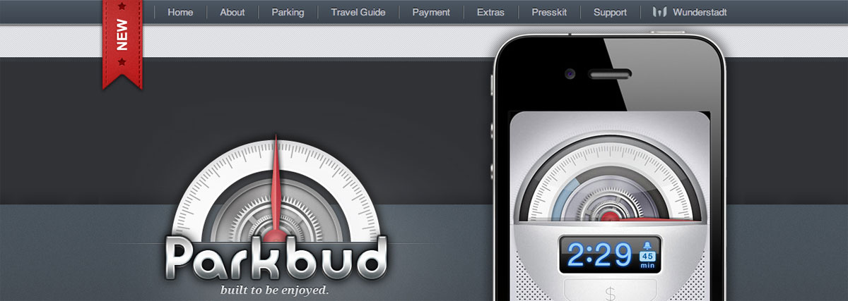 Die App “Parkbud” demonstriert den Klassiker: Die  “New”-Ribbon.
