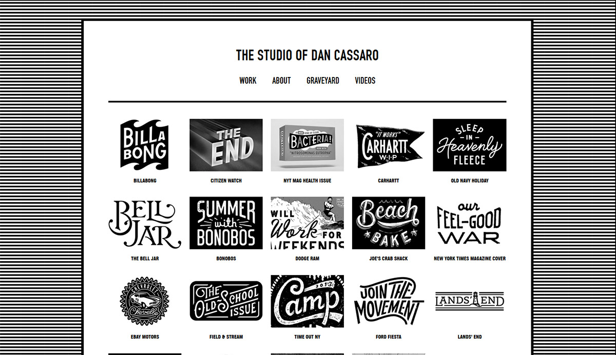 Minimalismus im Webdesign: Dan Cassaro Minimalismus im Webdesign: Dan Cassaro